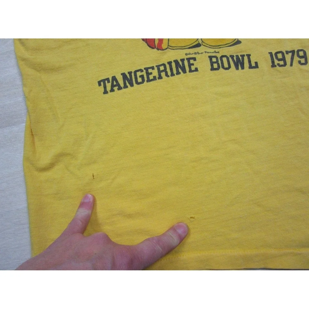 Vintage 1979 Tangerine Bowl Walt Disney Mickey Mouse T Shirt Mens (L) Collegiate